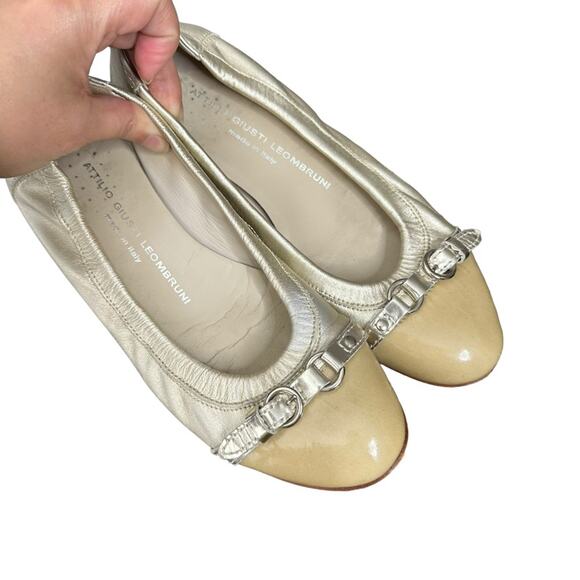 AGL Monika Cap Toe Buckle Slip On Ballet Flats Size 37.5/ 7.5 - Picture 3 of 7